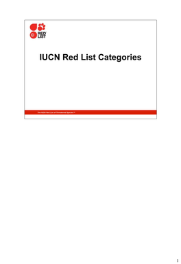 IUCN Red List Categories