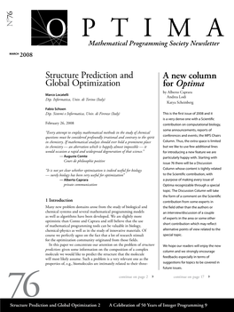 A New Column for Optima Structure Prediction and Global Optimization