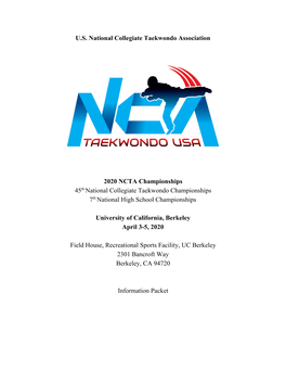 U.S. National Collegiate Taekwondo Association 2020 NCTA