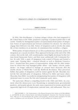 Franco's Spain in Comparative Perspective