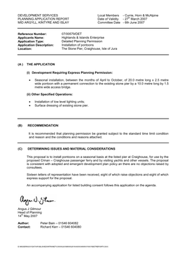 Currie, Horn & Mcalpine PLANNING