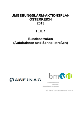 Umgebungslärm-Aktionsplan Österreich 2013 Teil 1