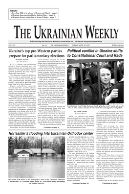 Political Conflict in Ukraine Shifts to Constitutional Court and Rada Nor