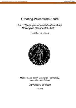 Ordering Power from Shore