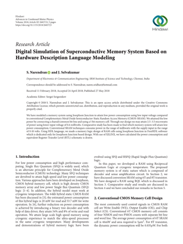 Digital Simulation of Superconductive Memory System Based on Hardware Description Language Modeling