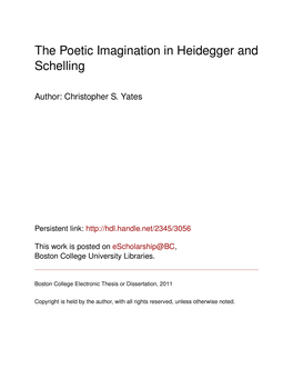 The Poetic Imagination in Heidegger and Schelling