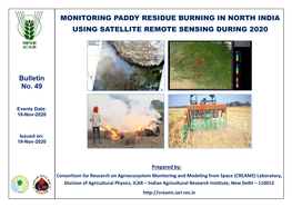 Bulletin No. 49 MONITORING PADDY RESIDUE BURNING in NORTH