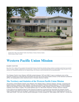 Western Pacific Union Mission, Honiara, Solomon Islands