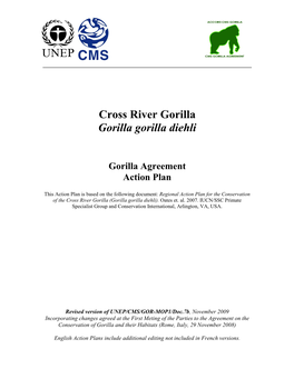 Cross River Gorilla Gorilla Gorilla Diehli