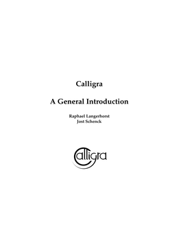 Calligra a General Introduction