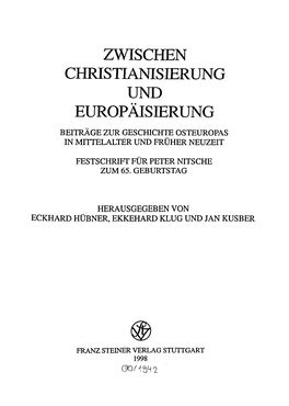Zwischen Christianisierung Europ Aisierung