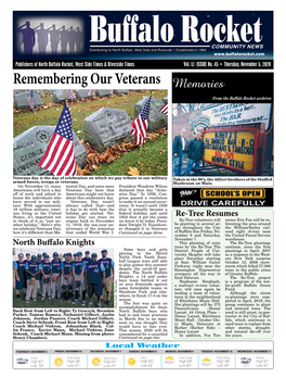 2020 BUFFALO ROCKET ISSUE 45 PAGE 3 Remembering Our Veterans Happy Veterans Day from Page One