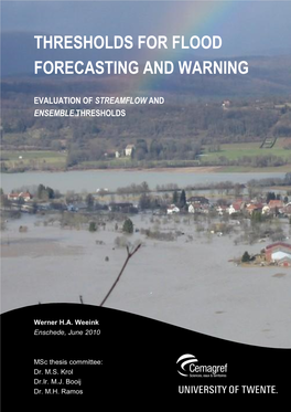 Thresholds for Flood Forecasting and Warning