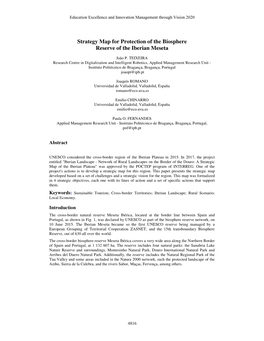 Strategy Map for Protection of the Biosphere Reserve of the Iberian Meseta
