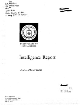 Intelligence Report