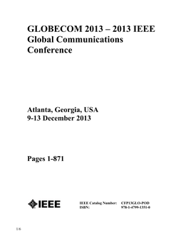 2013 IEEE Global Communications Conference (GLOBECOM)