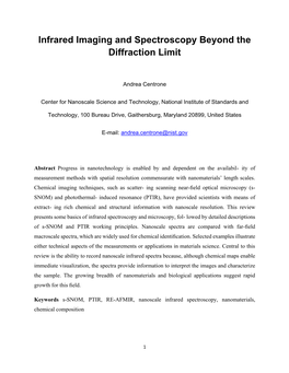 Infrared Imaging and Spectroscopy Beyond the Diffraction Limit