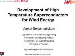 Development of High Temperature Superconductors for Wind Energy