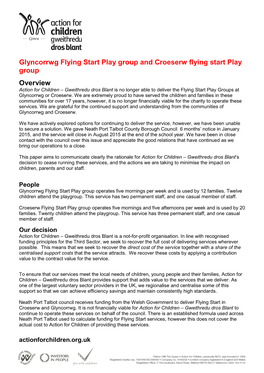 Glyncorrwg Flying Start Play Group and Croeserw