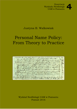 Personal Name Policy: from Theory to Practice