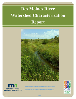 Des Moines River Watershed Characterization Report