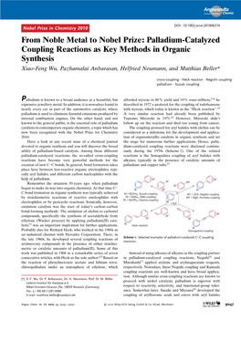 From Noble Metal to Nobel Prize.Pdf