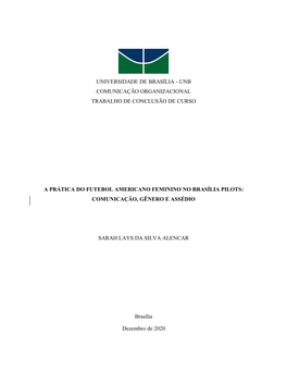 Unb Comunicação Organizacional Trabalho De Conclusão De Curso