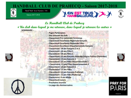HANDBALL CLUB DE PRAHECQ - Saison 2017-2018 Hand’Mail Actu Numéro 318