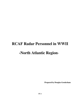 RCAF Radar Personnel in WWII -North Atlantic Region