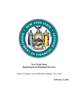 Report on Inquiry Into Redlining in Buffalo, New York February 4, 2021