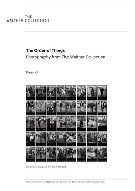 The Order of Things Photography from the Walther Collection