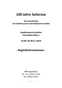 100 Jahre Seilersee