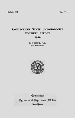 Connecticut State Entomologist Fortieth Report