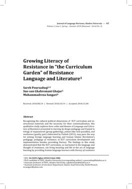 Of Resistance Language and Literature