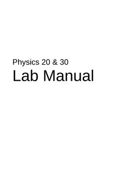 Physics 20 & 30