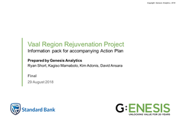 Vaal Region Rejuvenation Project Information Pack for Accompanying Action Plan