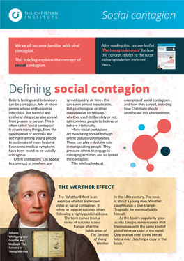 Social Contagion