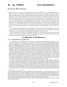 W. M. White Geochemistry Chapter 7: Trace Elements