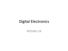 Digital Electronics