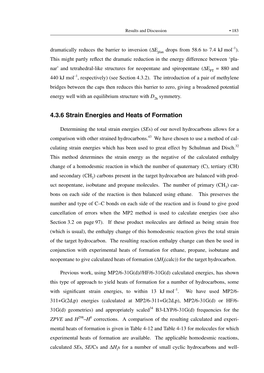 4.3.6 Strain Energies and Heats of Formation