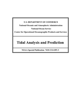 Tidal Analysis and Predictions