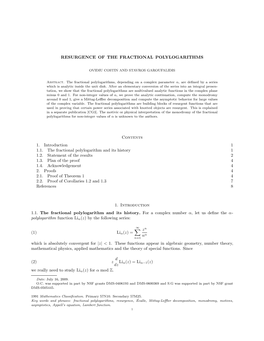 Resurgence of the Fractional Polylogarithms