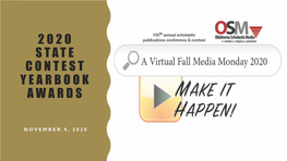 2020 State Contest Yearbook Awards