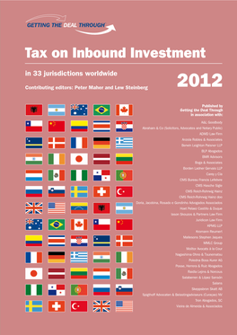 Tax on Inbound Investment in 33 Jurisdictions Worldwide