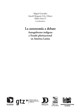 La Autonomía a Debate Autogobierno Indígena Y Estado Plurinacional En América Latina