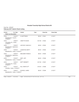 Hinsdale Township High School District 86 February 2017 Interim