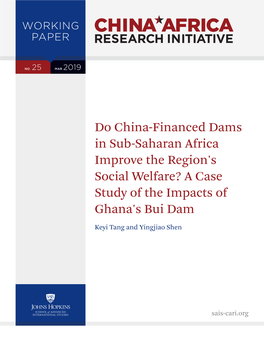 Do China-Financed Dams in Sub-Saharan Africa Improve the Region's Social Welfare? a Case Study of the Impacts of Ghana's Bui Dam