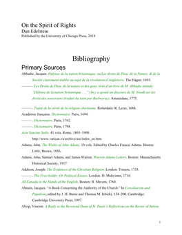 Bibliography Primary Sources Abbadie, Jacques