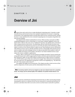 Overview of Jini