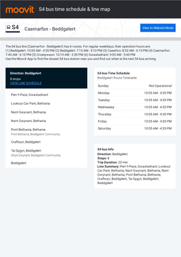 S4 Bus Time Schedule & Line Route